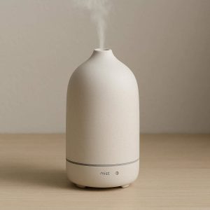 Ultrasonic Essential Oil Diffuser Ceramic Cool Mist Humidifier Minimalist Aromatherapy Lamp with Waterless Auto Shutoff