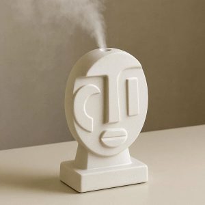 20 Abstract Ceramic Face Aromatherapy Diffuser Creative Geometric Human Sculpture Cool Mist Humidifier Modern Art Ornament